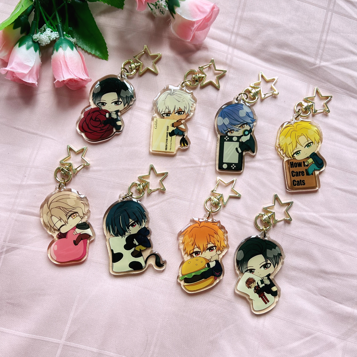 Obey Me Hugging Keychains