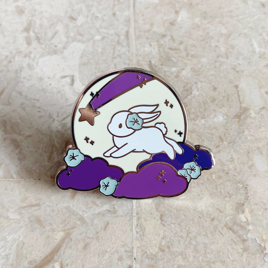 Moonflower Bunnies Enamel Pin