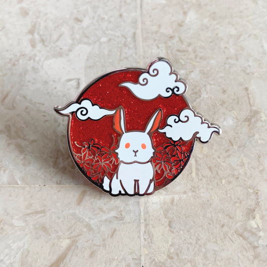 Spider Lilies Bunnies Enamel Pin