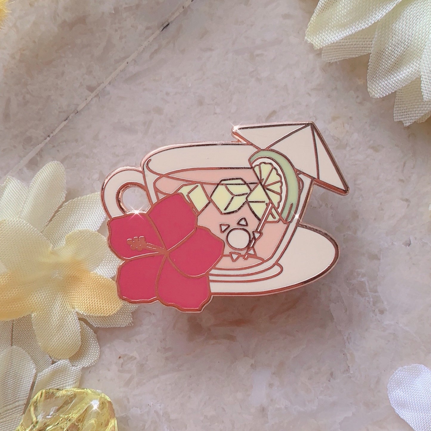 Summer Tea Cup Enamel Pin