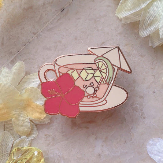Summer Tea Cup Enamel Pin