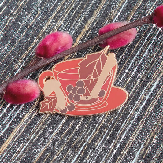 Autumn Tea Cup Enamel Pin