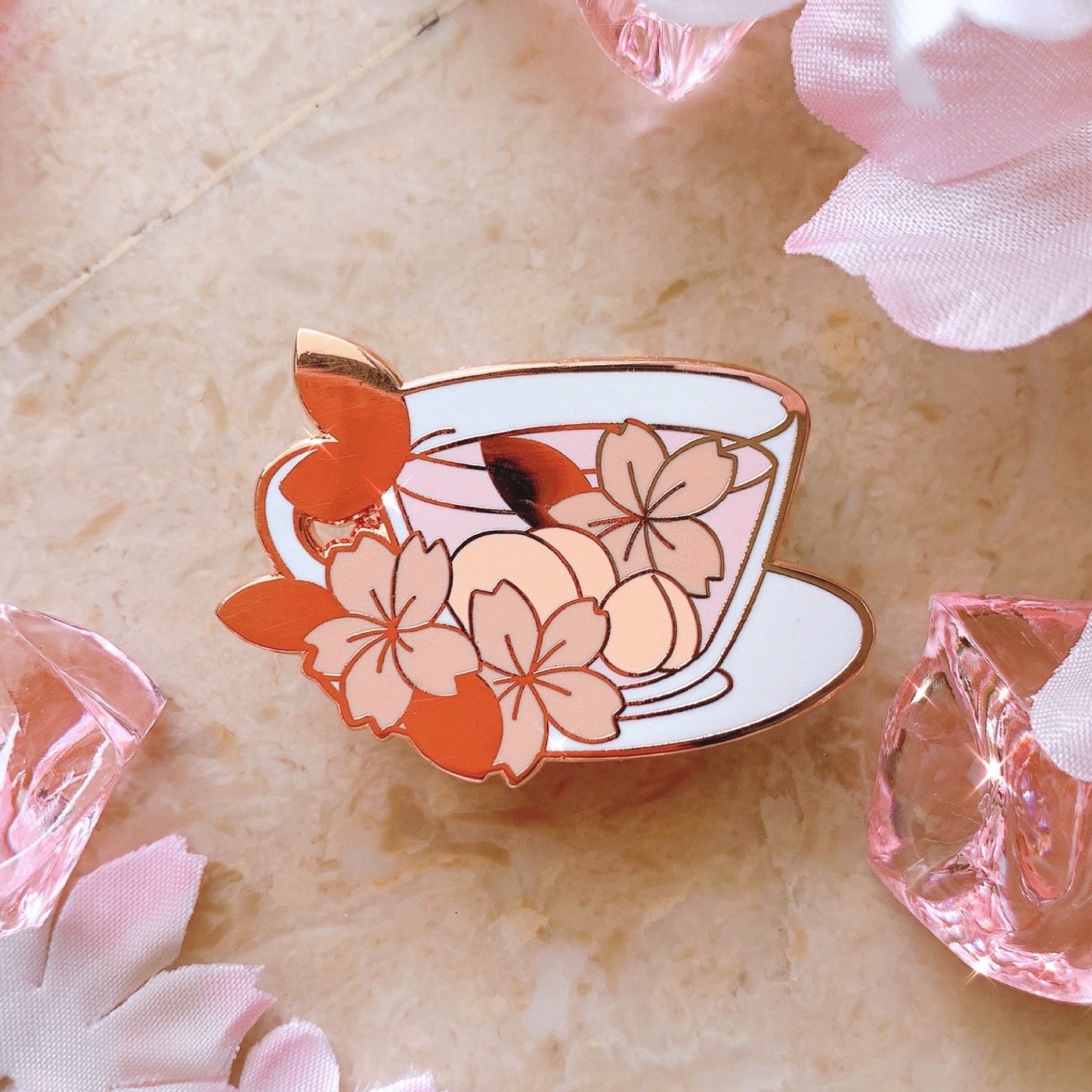Spring Tea Cup Enamel Pin