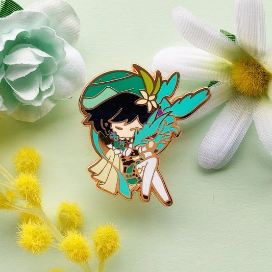 Song of the Dragon and the Wind Enamel Pin